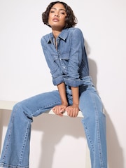 Friends Like These Bleach Denim Relaxed Wide Leg Jeans - Image 4 of 5