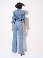 Friends Like These Bleach Denim Relaxed Wide Leg Jeans - Image 5 of 5