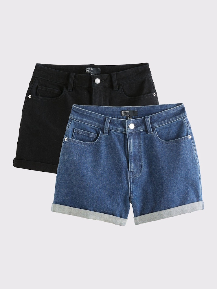 Friends Like These Multi Boyfriend Denim Shorts - Image 1 of 7