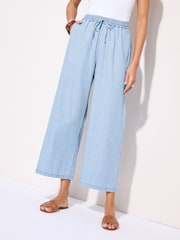 Friends Like These Blue Culotte 100% Cotton Trousers - Image 2 of 4