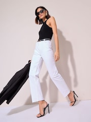 Friends Like These Cream Comfort Stretch Straight Leg Jeans - Image 1 of 5