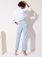 Friends Like These Bleach Denim Comfort Stretch Straight Leg Jeans - Image 4 of 4