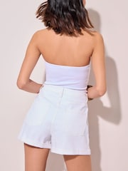 Blanco - Vaqueros cortos tipo boyfriend de Friends Like These - Imagen 4 de 5