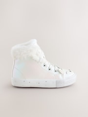 White Shimmer Unicorn - Charakter High Top Turnschuhe​​​​​​​ - Bild 2 von 5