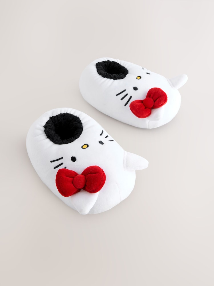 White Hello Kitty Plush Slippers - Image 1 of 5