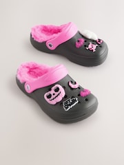Black/Pink Halloween Slippers Clogs - Image 1 of 5