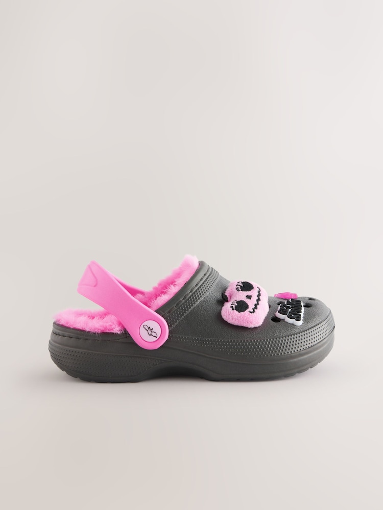 Black/Pink Halloween Slippers Clogs - Image 2 of 5