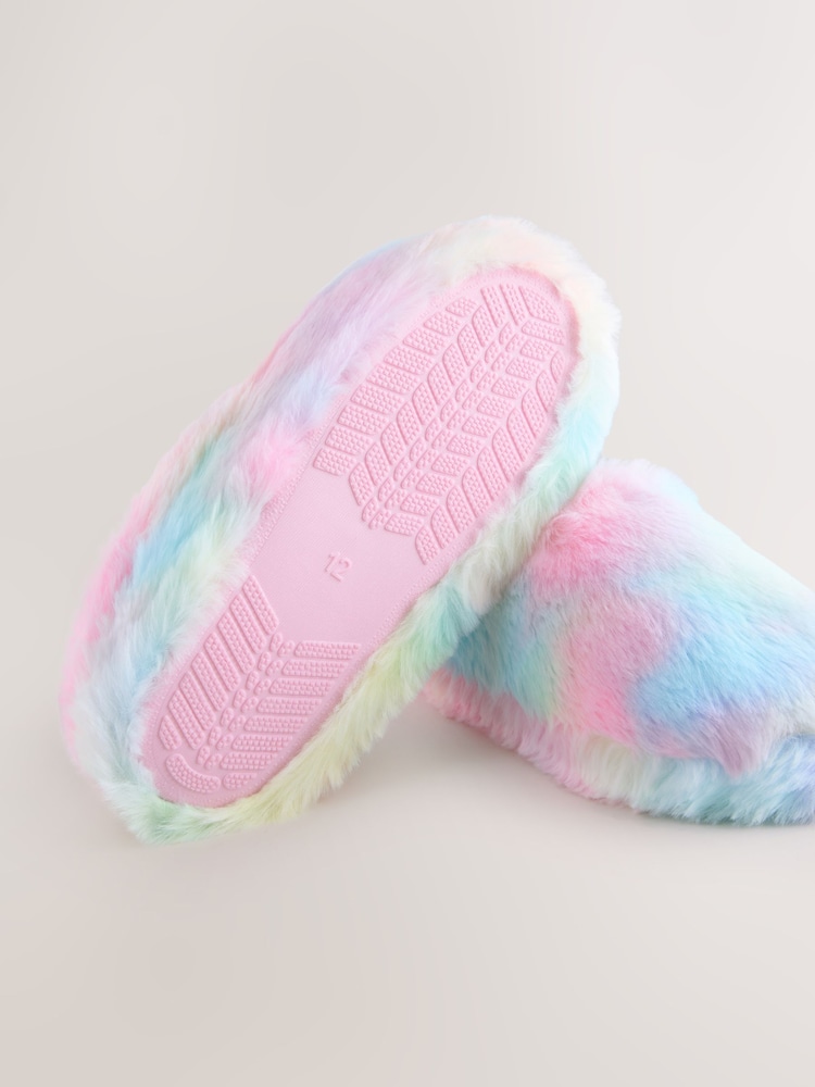 Arcoíris - Faux Fur Mule SlippersS - Imagen 5 de 5