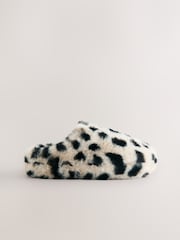 Animal Print Faux Fur Mule Slipper - Image 1 of 5