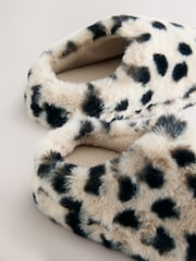 Animal Print Faux Fur Mule Slipper - Image 2 of 5