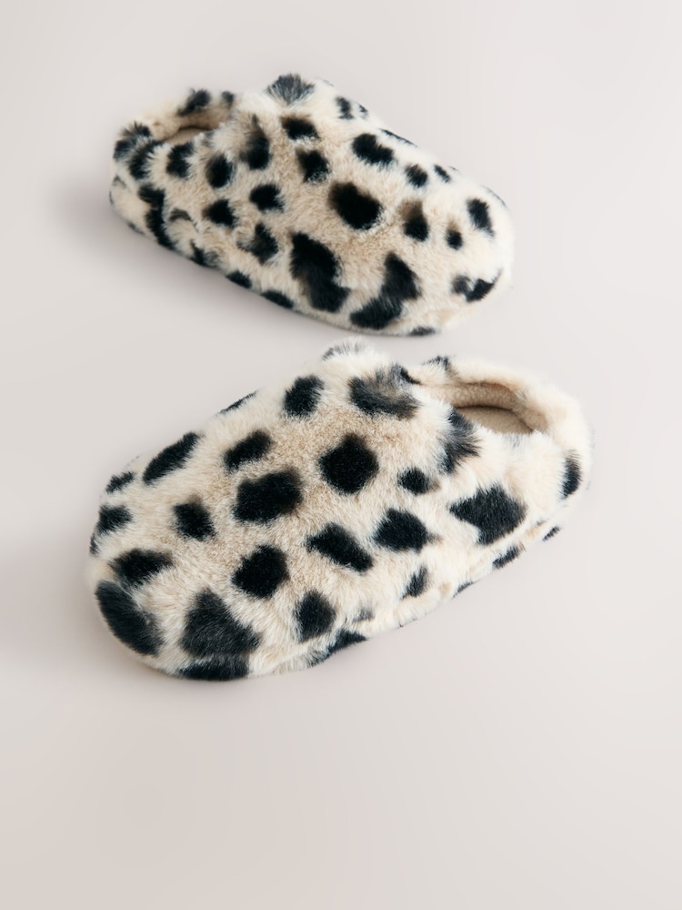 Animal Print Faux Fur Mule Slipper - Image 5 of 5