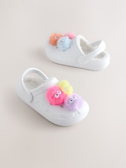 White Monster Slippers Clogs - Image 1 of 6