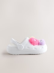 White Monster Slippers Clogs - Image 2 of 6