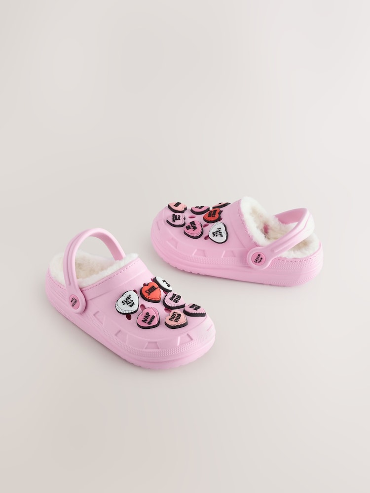 Pink Heart Slippers Clogs - Image 1 of 6