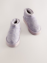 Lilac Purple Character Slipper Ankle Boots - Image 1 of 5