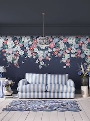 Cath Kidston Navy Clifton Floral Fixed Size 4M Mural - Image 1 of 2