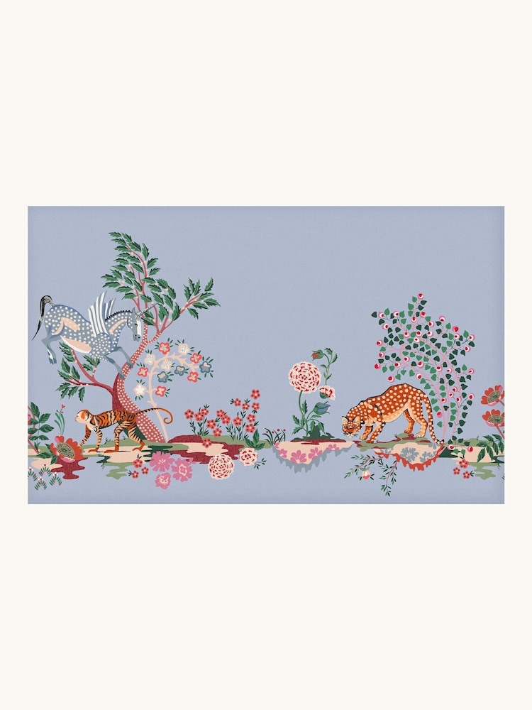 Cath Kidston Blue Painted Kingdom Fixed Size 4M Mural - Image 2 of 2 Cath Kidston Blue Painted Kingdom Fixed Size 4M Mural - Image 2 of 2