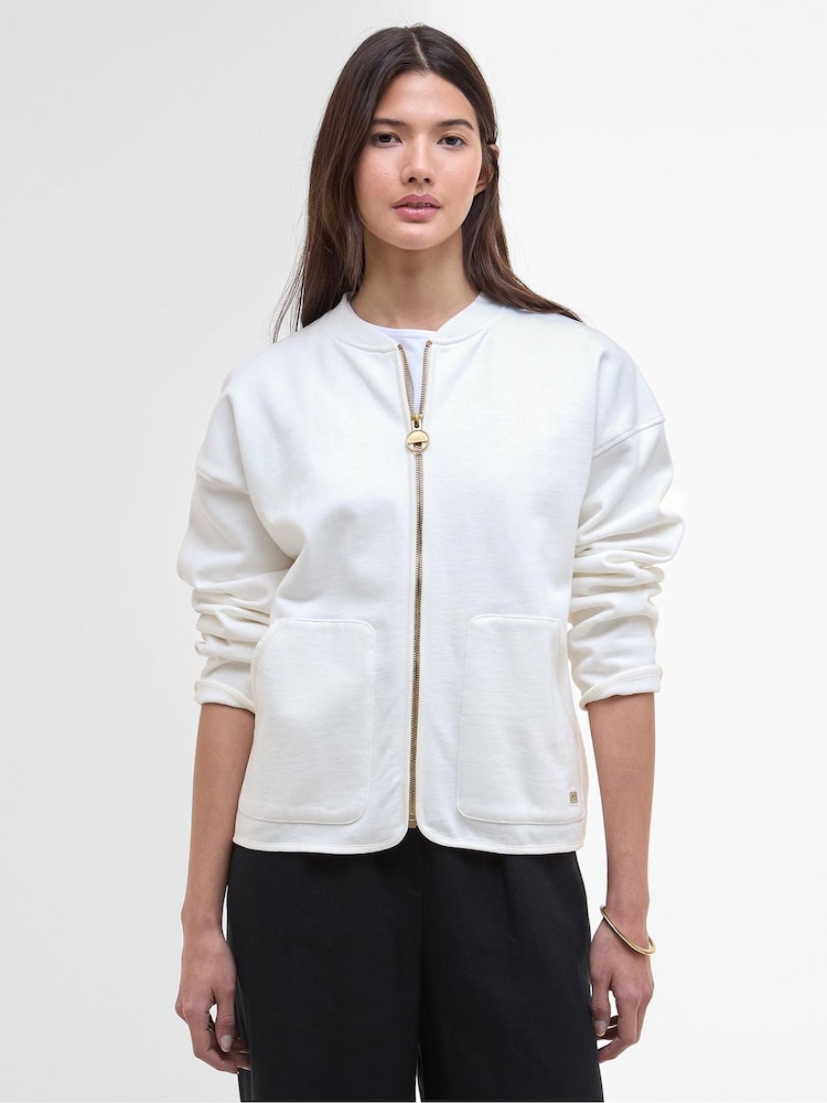 Barbour® International Clara Sweat 100% Cotton Bomber Jacket - Image 1 of 5 Barbour® International Clara Sweat 100% Cotton Bomber Jacket - Image 1 of 5