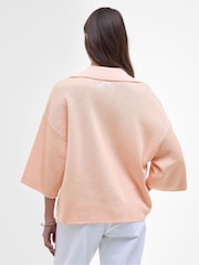 Barbour® International Orange Natalia Knitted T-Shirt - Image 2 of 5