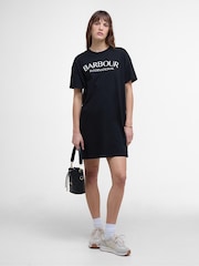 Barbour® International Cali Black 100% Cotton Dress - Image 1 of 5