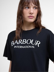 Barbour® International Cali Black 100% Cotton Dress - Image 3 of 5