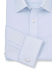 Синий - The Savile Row Company 100% Cotton Classic Fit Non-Iron Shirt - Image 3 of 3