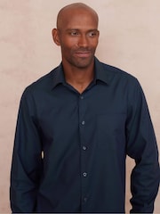 The Savile Row Company Classic Fit 100% Cotton Herringbone Formal Shirt - Image 1 of 5