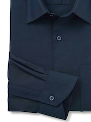 The Savile Row Company Classic Fit 100% Cotton Herringbone Formal Shirt - Image 5 of 5