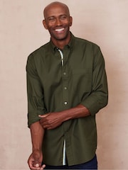 The Savile Row Company Classic Fit Button Down Oxford Casual 100% Cotton Shirt - Image 1 of 6