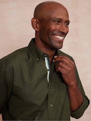 The Savile Row Company Classic Fit Button Down Oxford Casual 100% Cotton Shirt - Image 2 of 6