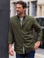 The Savile Row Company Classic Fit Button Down Oxford Casual 100% Cotton Shirt - Image 3 of 6