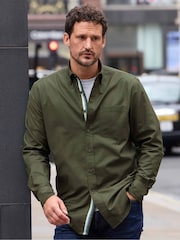 The Savile Row Company Classic Fit Button Down Oxford Casual 100% Cotton Shirt - Image 4 of 6