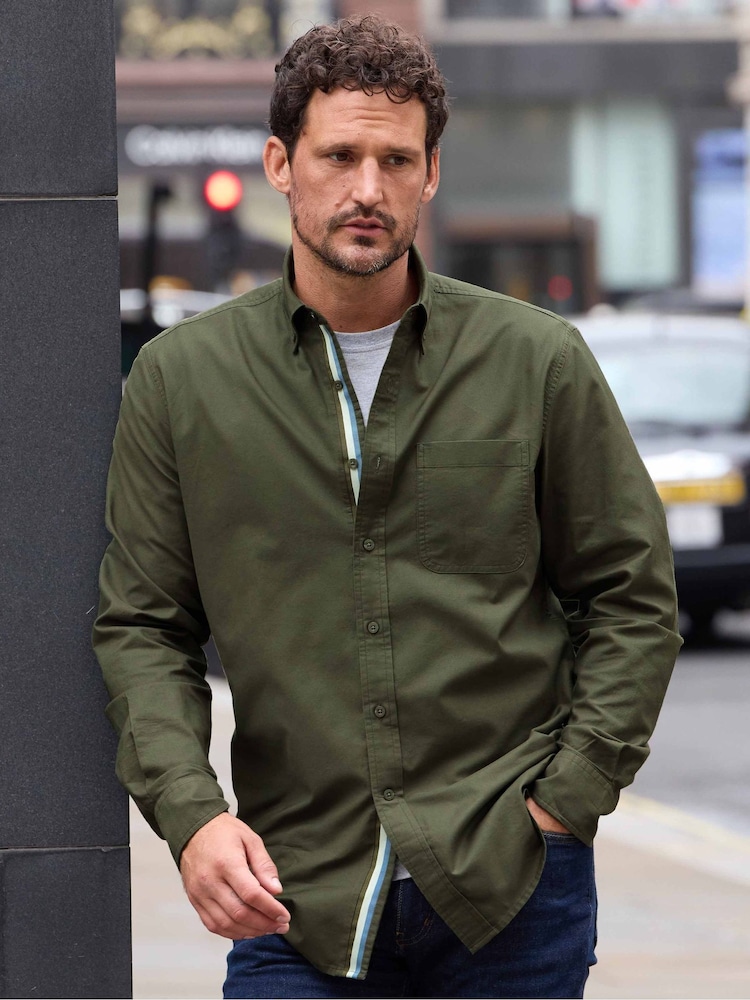 The Savile Row Company Classic Fit Button Down Oxford Casual 100% Cotton Shirt - Image 4 of 6