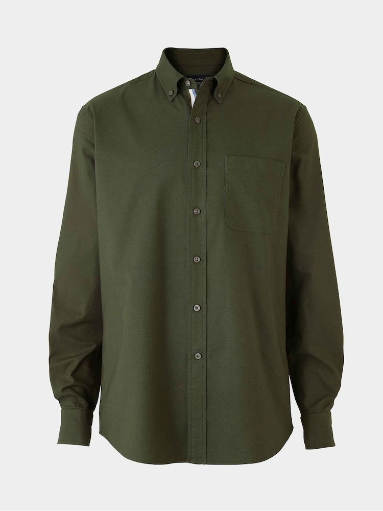The Savile Row Company Classic Fit Button Down Oxford Casual 100% Cotton Shirt - Image 5 of 6