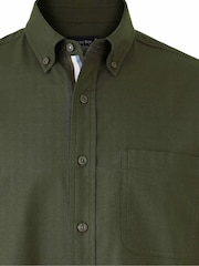 The Savile Row Company Classic Fit Button Down Oxford Casual 100% Cotton Shirt - Image 6 of 6