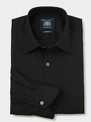 The Savile Row Company Classic Fit 100% Cotton Herringbone Formal Shirt - Image 3 of 5