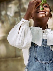Dark Blue Wide Leg Dungarees (3-16yrs) - Image 2 of 4