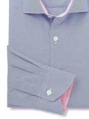 The Savile Row Company 100% Cotton Dobby Smart-Casual Shirt - Image 4 of 5