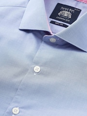 The Savile Row Company 100% Cotton Dobby Smart-Casual Shirt - Image 5 of 5