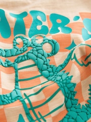 Orange Skater's Club 100% Cotton Short Sleeve Graphic Print T-Shirt (3mths-8yrs) - Image 3 of 4