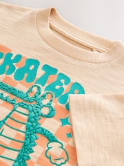 Orange Skater's Club 100% Cotton Short Sleeve Graphic Print T-Shirt (3mths-8yrs) - Image 4 of 4