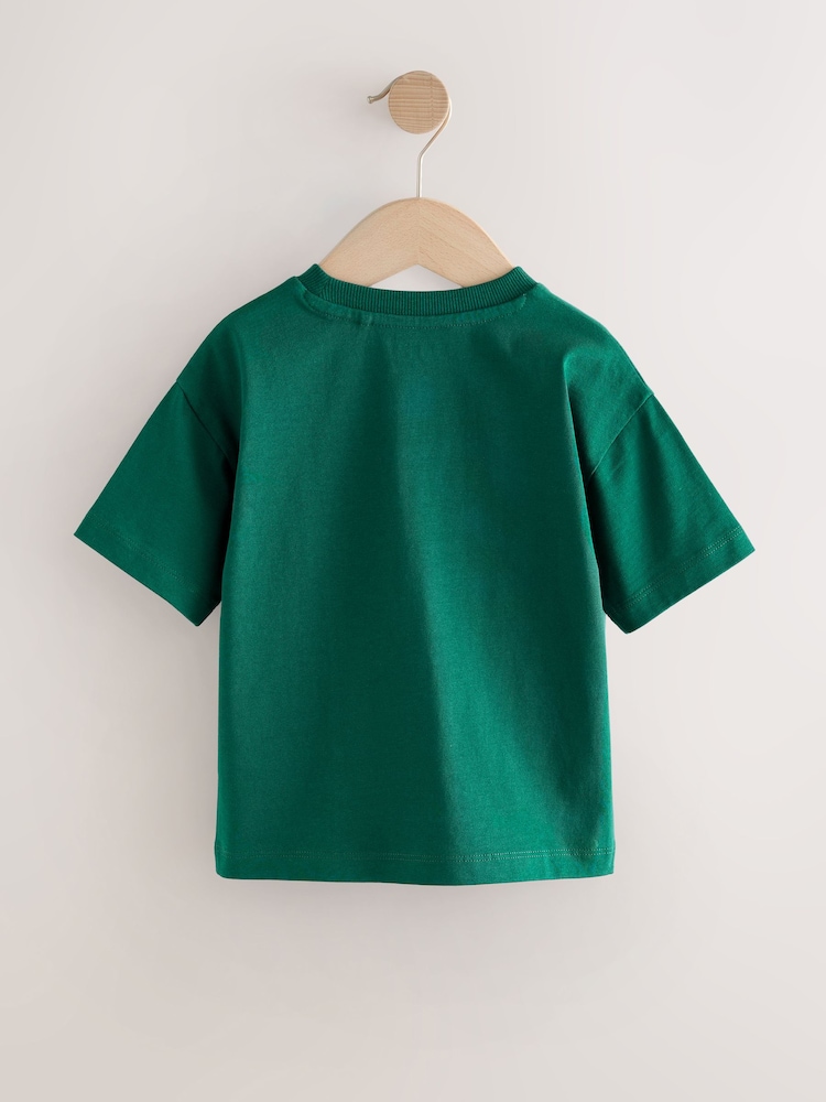 Green Wild One Tiger 100% Cotton Short Sleeve Graphic Print T-Shirt (3mths-8yrs) - Image 2 of 4