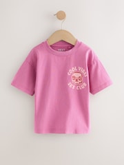 Pink Acid Wash Skate Club 100% Cotton Short Sleeve Graphic Print T-Shirt (3mths-8yrs) - Image 1 of 4