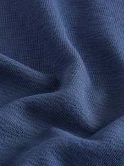 Navy Short Sleeve Textured 100% Cottton T-Shirt (3mths-7yrs) - Image 5 of 6