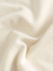 Off White Short Sleeve Textured 100% Cottton T-Shirt (3mths-7yrs) - Image 5 of 6