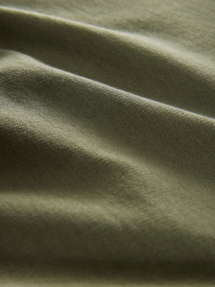 The Set Khaki Green/Brown Crew Neck Loopback 100% Cotton Sweat Dress 2 Pack - Image 3 of 3