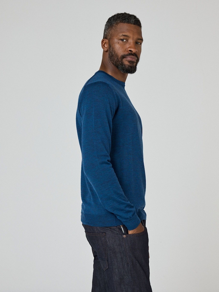 Oliver Sweeney Merino Wool Crew Neck Jumper - Image 3 of 5