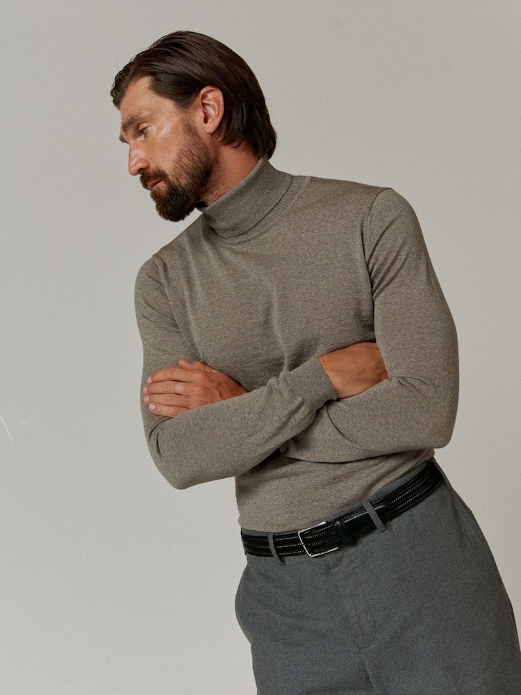Oliver Sweeney 100% Merino Wool Roll Neck Jumper - Image 1 of 4