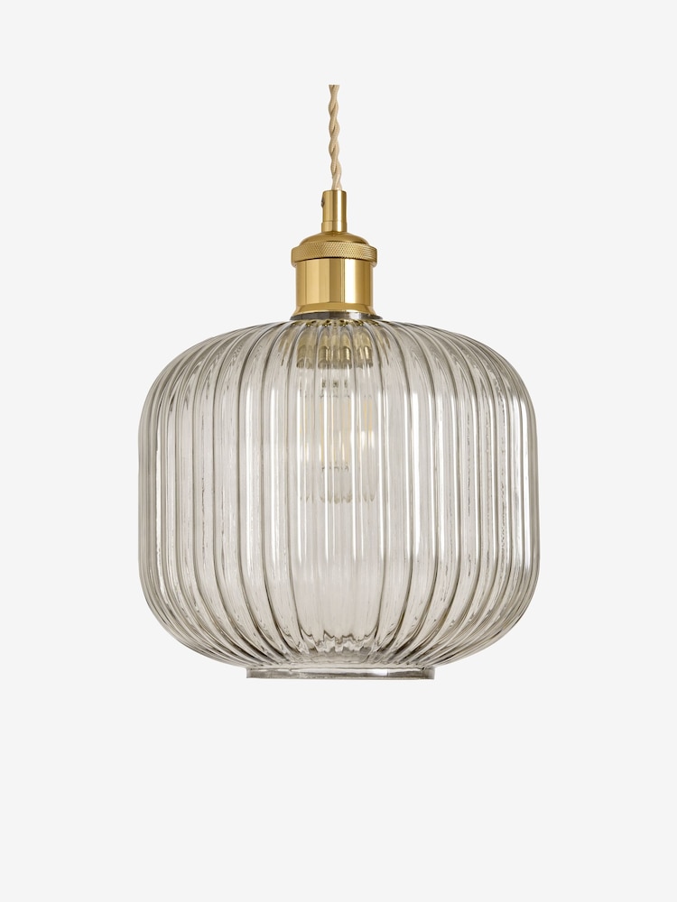 MADE.COM Grey Briz Glass EasyFit Shade - Image 1 of 2