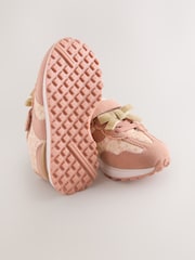 Pink Floral Elastic Lace Touch Fastening Trainers - Image 6 of 6